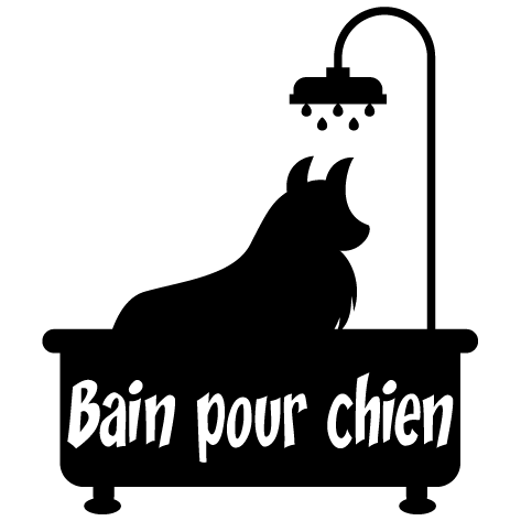 Sticker bain pour chien : 15